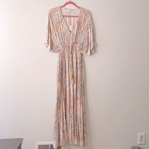 Boho paisley red white blue Mira kaftan